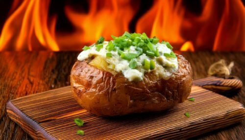 Pomme de terre à la braise galinha